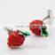 PRIMERO 2015 jewelry acrylic cufflink French shirt romantic strawberry cufflinks