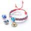 2015 new cheap braid 18mm Ginger Snap Button Bracelet DIY charm Interchangeable handmade pulseras Snap Bracelets