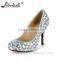 ODM,ODM high quality handmade rhinestone ladies fancy low heel shoes