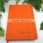 orange thermo pu hardcover a5 thick notebook with 120sheets