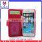 Flip leather phone case with magnetic fastener for iphone 6