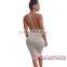 Black One Shoulder Strappy Back Bodycon club dresses 2016 women