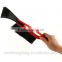 Heated and plastic snow shovel with brush