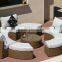 greece black round wicker rattan Sofa table chairs - heart shaped sofa furniture