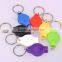 high quality Plastic 40000mcd White light LED flash light keychain factory