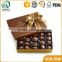 Gold paperboard luxury divided inner storage candy packaging box chocolate packaging box