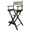 Director's Chair Seat Stool - 30" Tall Black Wood Choose Canvas