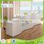 2016 New Design Wave Shape White MDF Spa Reception Desk Dimensions YS-RCT02
