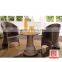 Outdoor garden and patio rattan furniture set 2 chairs 1 table black wicker rattan garden furniture set