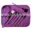 purple wood handle personalized makeup brush set