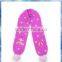 100% acrylic spotty two sided knit scarf with ballerina embroidery