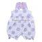 Wholesale 2016 popular children infant toddlers clothing lavender white polka dots baby knit cotton ruffle bubble romper