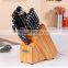 14 pcs forged pom handle kitchen knife set with kitchen bamboo high quality bamboo knive set