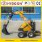 Compact walk-behind skid steer loader tractor