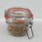 150ml Clear Hermetic Glass Spice Jar with Metal Clip and Silicon Ring & Glass Candy Jar