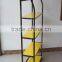 supermarket black and yellow metal engine oil floor standing display exhibition stand HSX-S0248