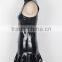 New arrival NO MOQ black sexy leather dress