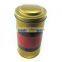 round chocolate tin box with insert tray