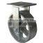 5 Inch Side Brake Trolley Wheel 125mm Industrial Cast Iron Casters