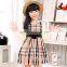 New Arrival 2015 Autumn/Winter Long Sleeve Girls Plaid Dress Princess Dress