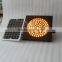 New customized lens LED yellow flashing road safety blinker solar traffic signal light
