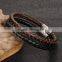 Fashion Jewelry Men Braided Leather Bracelet With Buckle