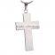 2017 trending products 316L stainless steel jewelry gold plating corss zircon inlay necklace pendant