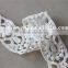 Latest Fashion Design of Net Embroidery Lace Trim Decorative Lace Trim Lace in 4cm in White for Clothing