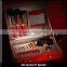 12 pcs cosmetic brush kit China wedding foundation brush set wood makeup brushes red box