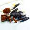 2016 Whole Sale OEM/ Private Label New Fashion Girls Tops 10 OEM Oval Gold Cosmetic Toothbrush Makeup