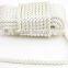 white 3 strand twisted polyester mooring rope