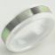 Customizable White Zirconia Ceramic Jewelry Couple Ring For Wedding
