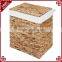 Environmetal natural water hyacinth woven home or hotel laundry basket