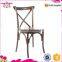 new design wooden stackable X back hotel chair