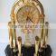 Silver Plated Lady Holding Desk Clock, White Marble Desk Clock, Luxury Home Decorative Desk Clock