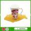 Eco-friendly custom Palm shape heat resistant anti-slide silicone cup coaster / silicone cup mat
