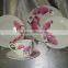 20pcs high quality round ceramic dinner sets with flower printing
