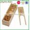 eco friendly pine wood unfinished wooden wine box with slidding top