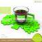Colorful Silicone Handle and Cap Available Glass 300ml Coffee Mug