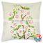 Merry Christmas Print Square Cushion Cover Decorative Cotton Pillow Cover