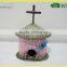 Cross On House Shaped Hanging Metal Bird Feeder Window Bird Feeder Stand