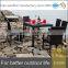 Popular outdoor furniture rattan dining table with chair garden coffee table set