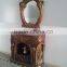 decorative colorful makeup vanity desk with matching mirror