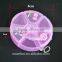 6 Compartments Round Mini Cartoon Pill Box Organizer Medicine Holder Storage