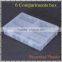 Clear Jewelry Box Organizer Adjustable Plastic Storage box With 6 Compartments