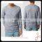 men's Blue Texture Nappy Long Sleeve T-Shirt cool sublimation t-shirts for male in bulk