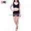 fitness clothing black sports bra set gym wear custom