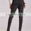 The new fashion design ladies leggings ladies striped pants tight little feet tall waist trousers