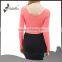 Custom crop top with scoop neck long sleeve fancy tops