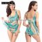 2017 new plus size swimsuit floral one piece skirt swimsuit alibaba china swimwear
